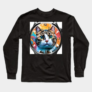 Smart Watch Cat Long Sleeve T-Shirt